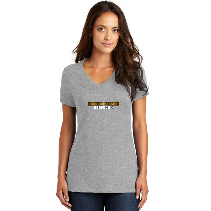 Mission Passed GTA SA Women's V-Neck T-Shirt