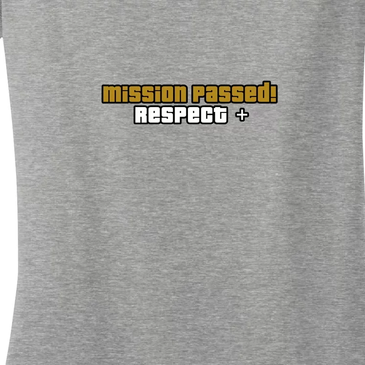 Mission Passed GTA SA Women's V-Neck T-Shirt