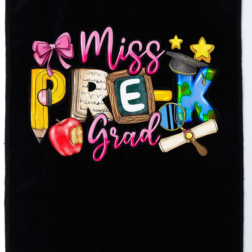 Miss PreK Grad Graduation Last Day Of School Platinum Collection Golf Towel