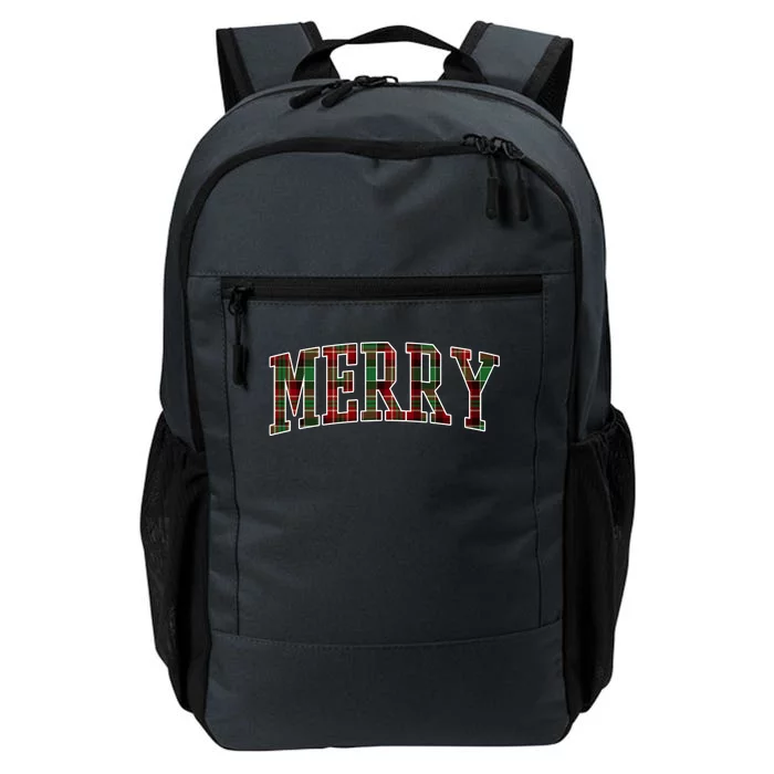 Merry Plaid Holiday Christmas Daily Commute Backpack