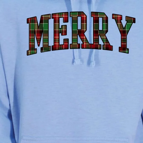 Merry Plaid Holiday Christmas Unisex Surf Hoodie