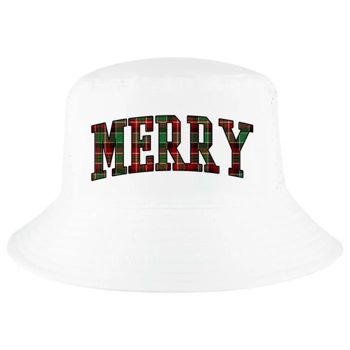 Merry Plaid Holiday Christmas Cool Comfort Performance Bucket Hat