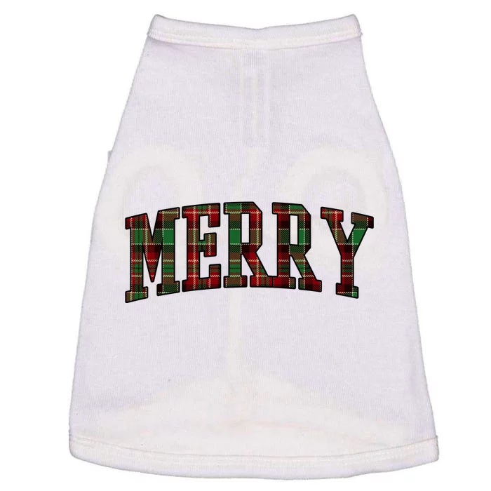 Merry Plaid Holiday Christmas Doggie Tank