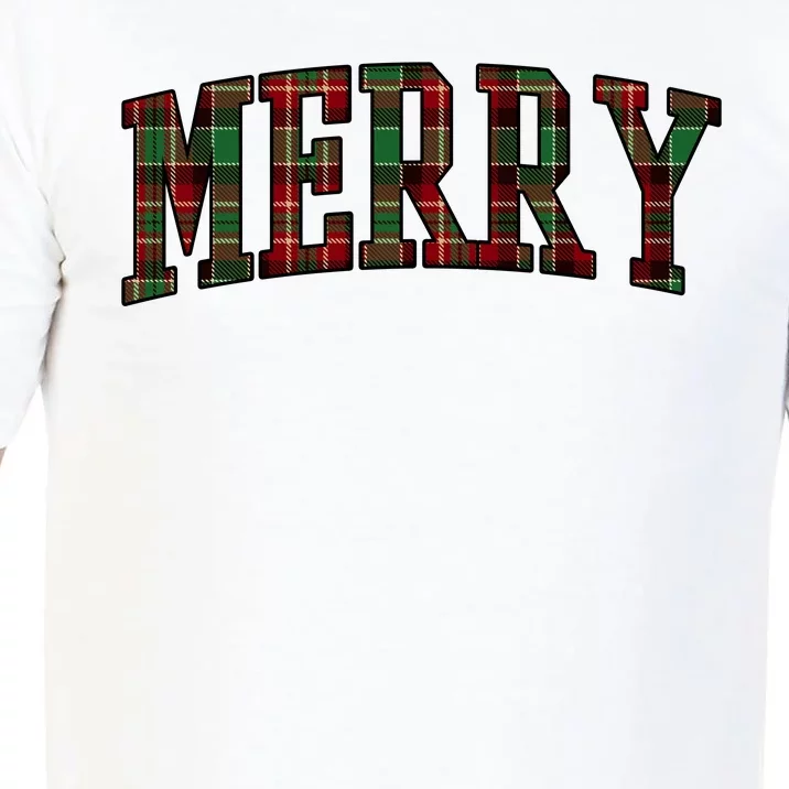 Merry Plaid Holiday Christmas Comfort Colors T-Shirt