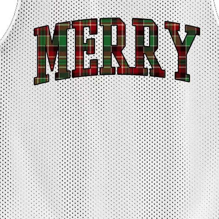 Merry Plaid Holiday Christmas Mesh Reversible Basketball Jersey Tank