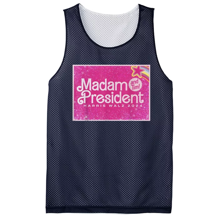 Madam President Harris Waltz 2024 Mesh Reversible Basketball Jersey Tank