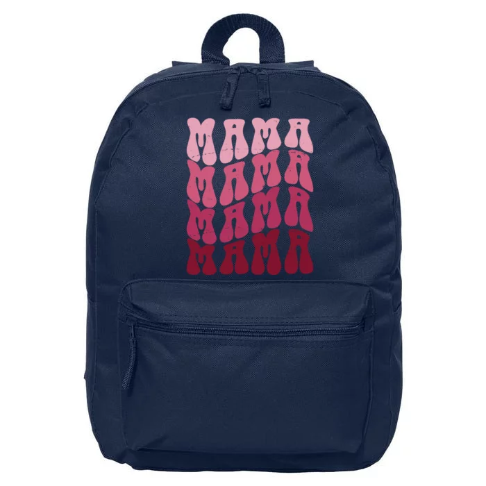 Mama Pink Hippie Retro 16 in Basic Backpack