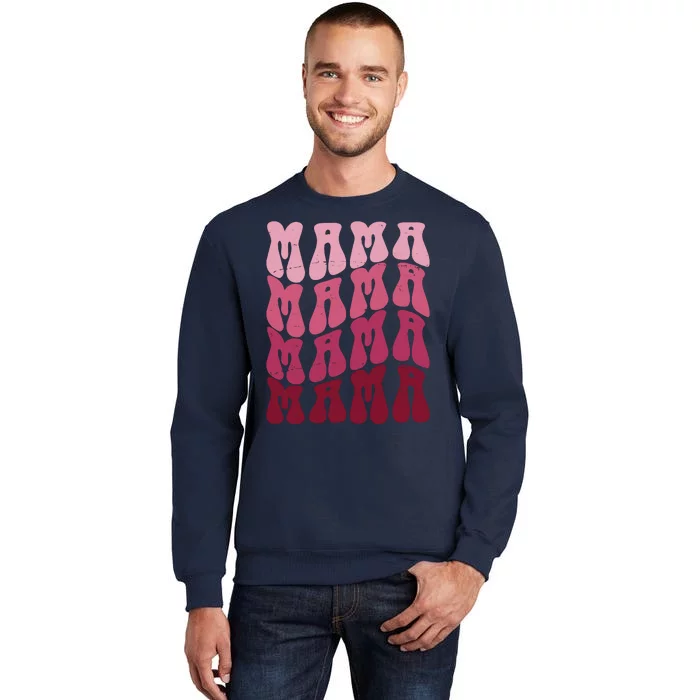 Mama Pink Hippie Retro Tall Sweatshirt