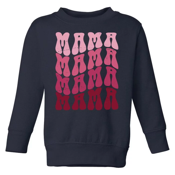 Mama Pink Hippie Retro Toddler Sweatshirt