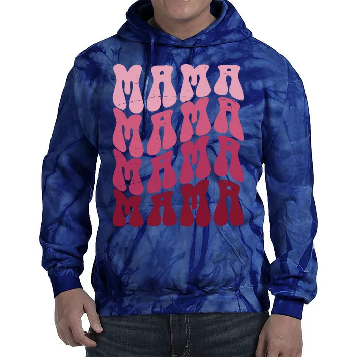 Mama Pink Hippie Retro Tie Dye Hoodie