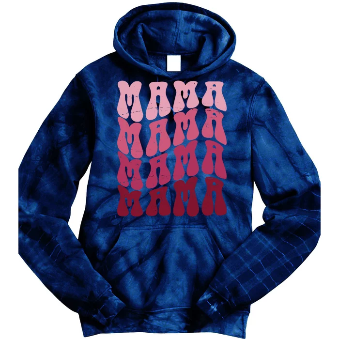 Mama Pink Hippie Retro Tie Dye Hoodie