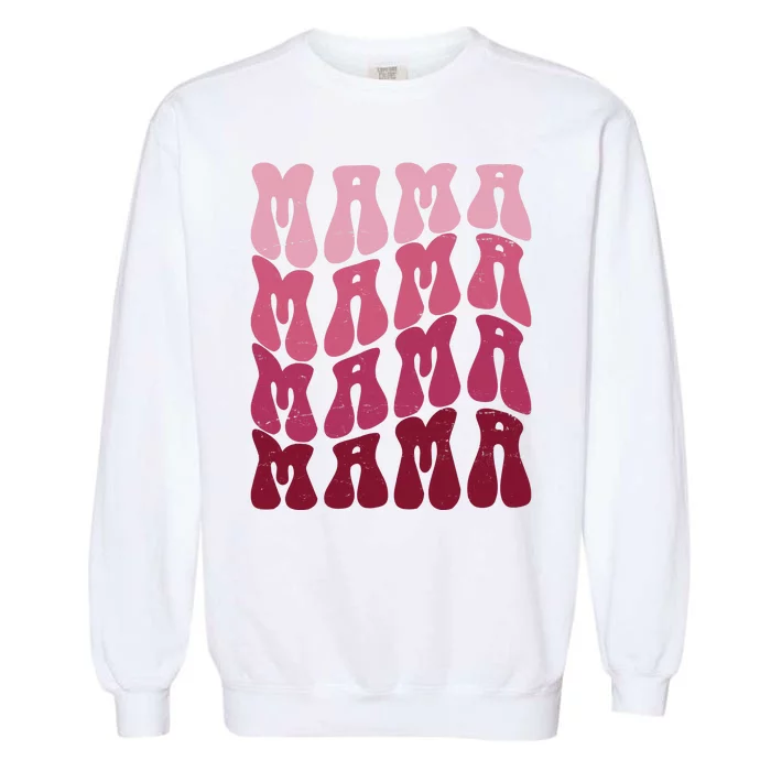 Mama Pink Hippie Retro Garment-Dyed Sweatshirt