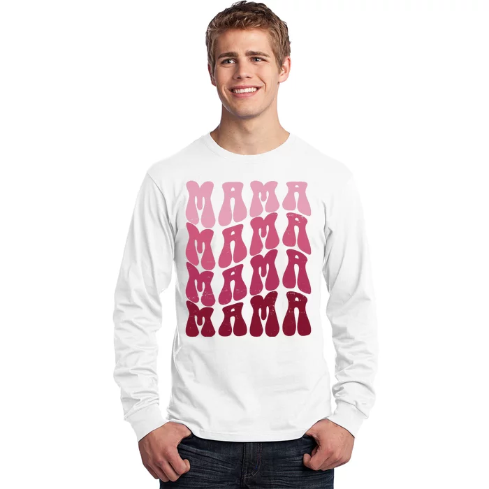 Mama Pink Hippie Retro Long Sleeve Shirt