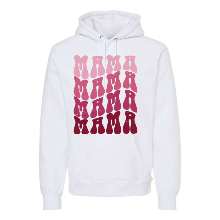 Mama Pink Hippie Retro Premium Hoodie