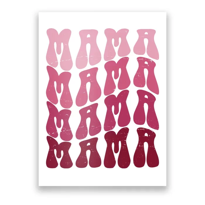 Mama Pink Hippie Retro Poster