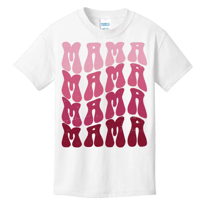 Mama Pink Hippie Retro Kids T-Shirt