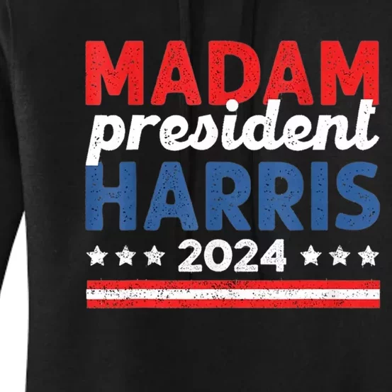 Madam President Harris For Cat Ladies And Women Feminist Women's Pullover Hoodie