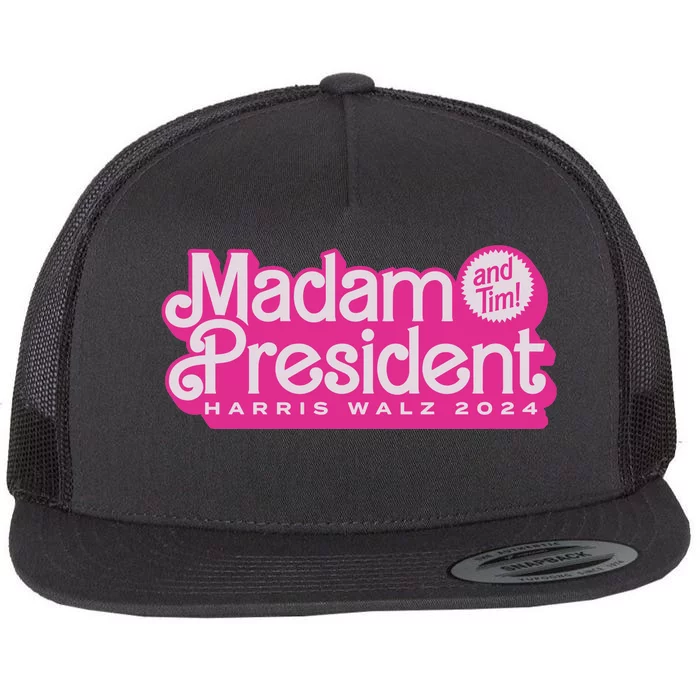 Madam President Harris Walz 2024 Flat Bill Trucker Hat