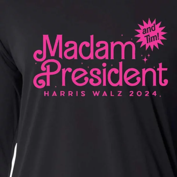 Madam President Harris Walz 2024 And Tim Walz Cooling Performance Long Sleeve Crew