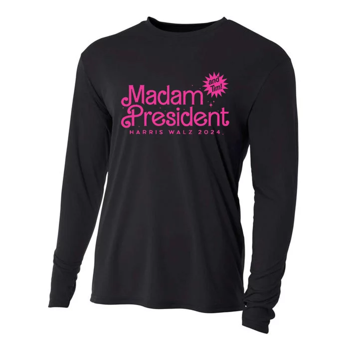 Madam President Harris Walz 2024 And Tim Walz Cooling Performance Long Sleeve Crew