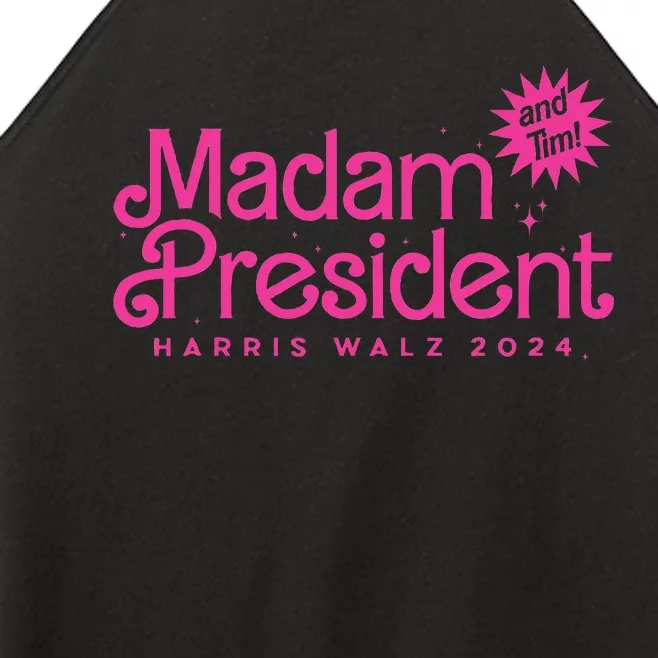 Madam President Harris Walz 2024 And Tim Walz Women’s Perfect Tri Rocker Tank