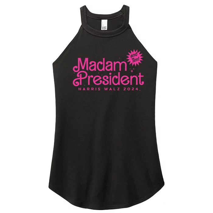 Madam President Harris Walz 2024 And Tim Walz Women’s Perfect Tri Rocker Tank