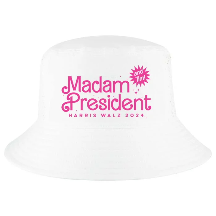 Madam President Harris Walz 2024 And Tim Walz Cool Comfort Performance Bucket Hat