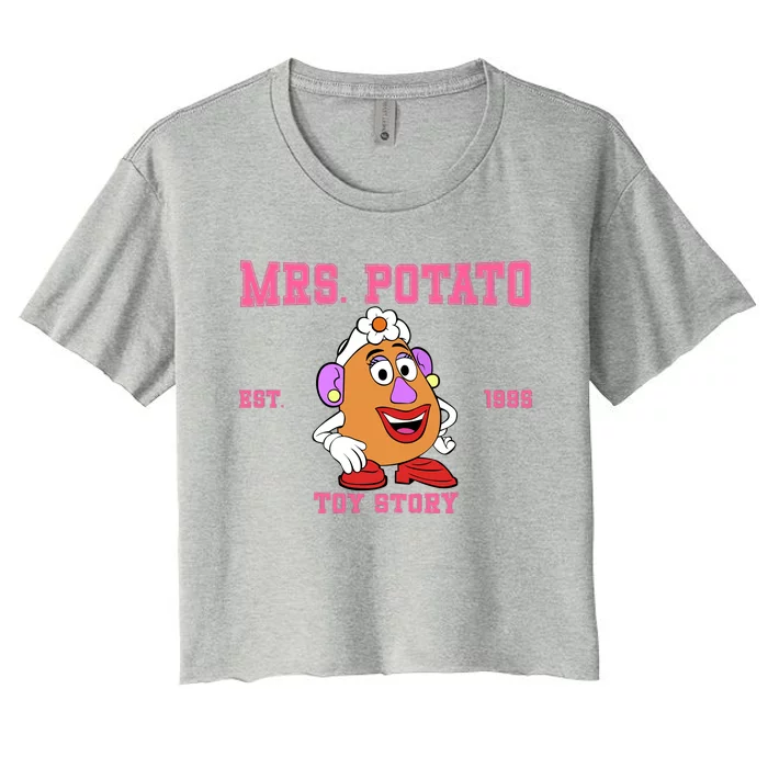 Mrs Potato Head Est 1995 Toy Head Thanksgiving Matching With Him Women's Crop Top Tee