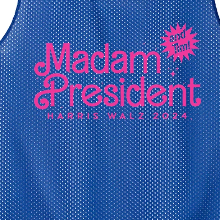 Madam President Harris Walz 2024 Mesh Reversible Basketball Jersey Tank