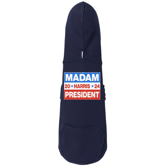 Madam President Harris Vote Kamala Harris 2024 Election Doggie 3-End Fleece Hoodie