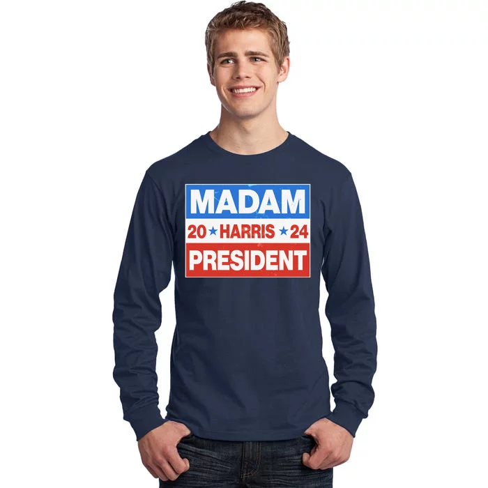 Madam President Harris Vote Kamala Harris 2024 Election Tall Long Sleeve T-Shirt