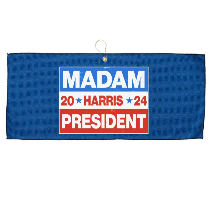 Madam President Harris Vote Kamala Harris 2024 Election Large Microfiber Waffle Golf Towel