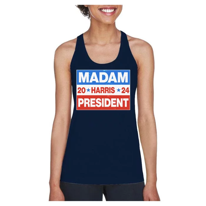 Madam President Harris Vote Kamala Harris 2024 Election Women's Racerback Tank