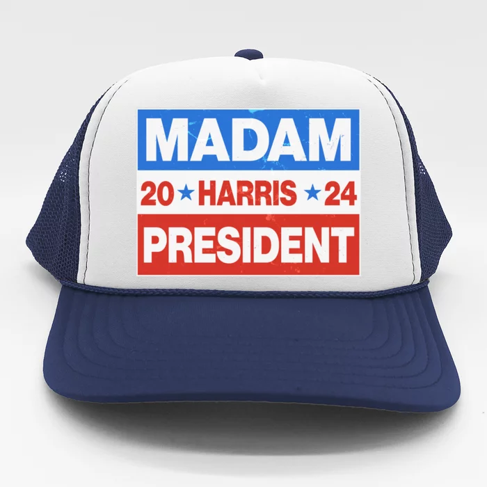 Madam President Harris Vote Kamala Harris 2024 Election Trucker Hat