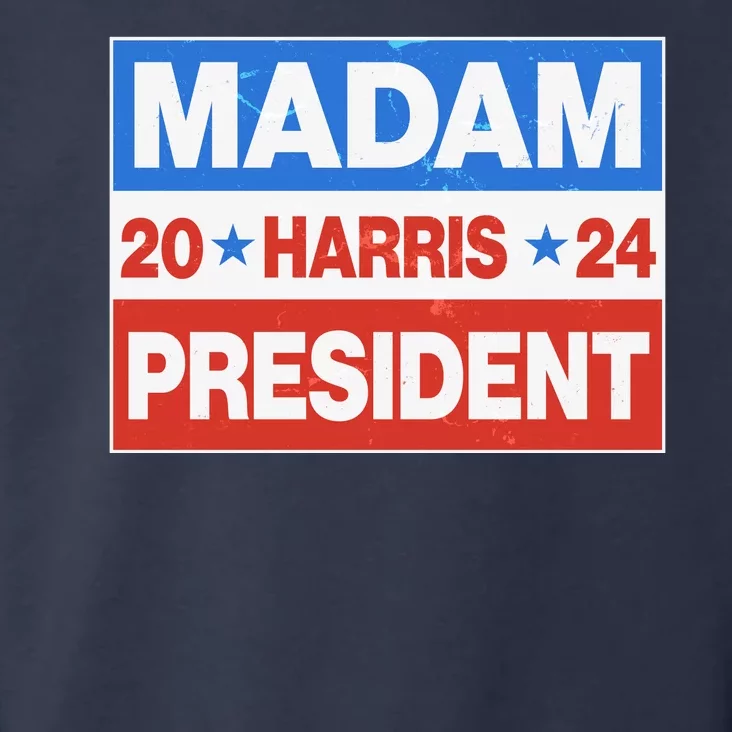 Madam President Harris Vote Kamala Harris 2024 Election Toddler Hoodie