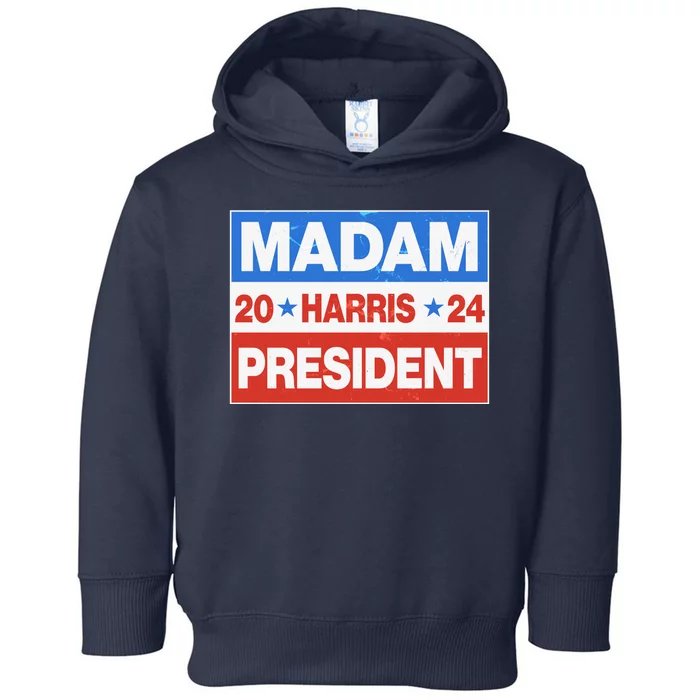 Madam President Harris Vote Kamala Harris 2024 Election Toddler Hoodie