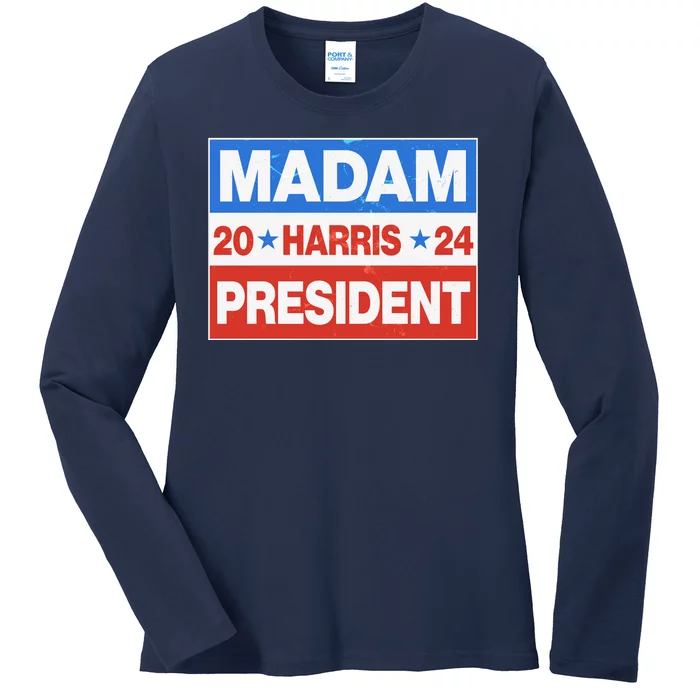 Madam President Harris Vote Kamala Harris 2024 Election Ladies Long Sleeve Shirt