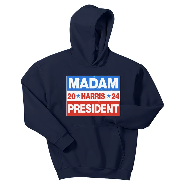 Madam President Harris Vote Kamala Harris 2024 Election Kids Hoodie