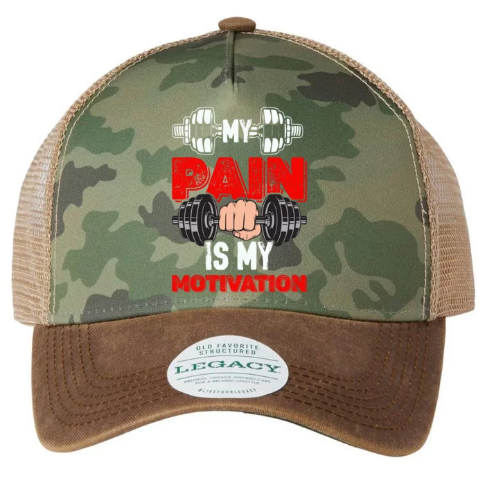 My Pain Is My Motivation Graphic Legacy Tie Dye Trucker Hat