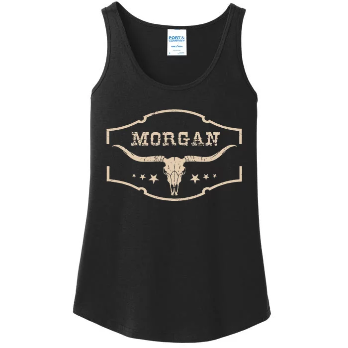 Morgan Personalized I Love Morgan Ladies Essential Tank