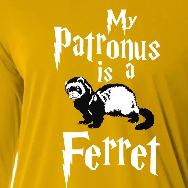 My Patronus Is Ferret Funny Gift Tee Women Men Cooling Performance Long Sleeve Crew