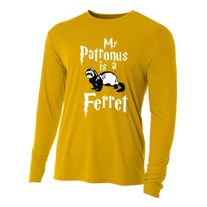 My Patronus Is Ferret Funny Gift Tee Women Men Cooling Performance Long Sleeve Crew