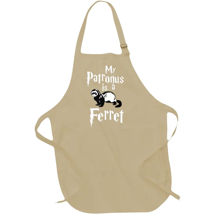 My Patronus Is Ferret Funny Gift Tee Women Men Full-Length Apron With Pocket