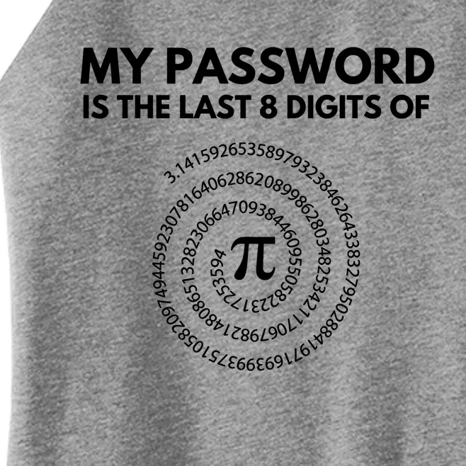 My Password Is The Last 8 Digits Of Pi Day 3 14 Math Teacher Gift Women’s Perfect Tri Rocker Tank