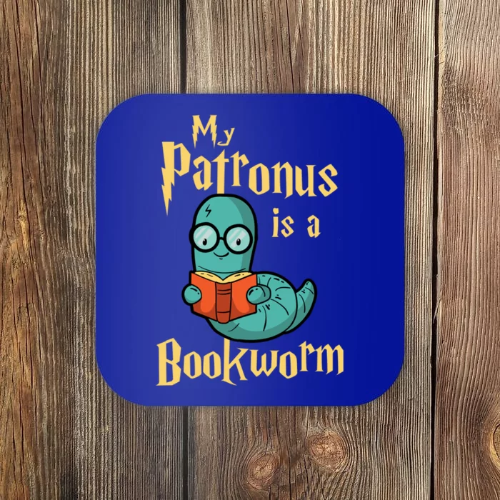 My Patronus Is A Bookworm Gift Funny Book Lover Gift And Reading Great Gift Coaster