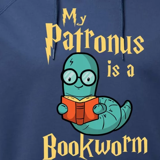 My Patronus Is A Bookworm Gift Funny Book Lover Gift And Reading Great Gift Performance Fleece Hoodie