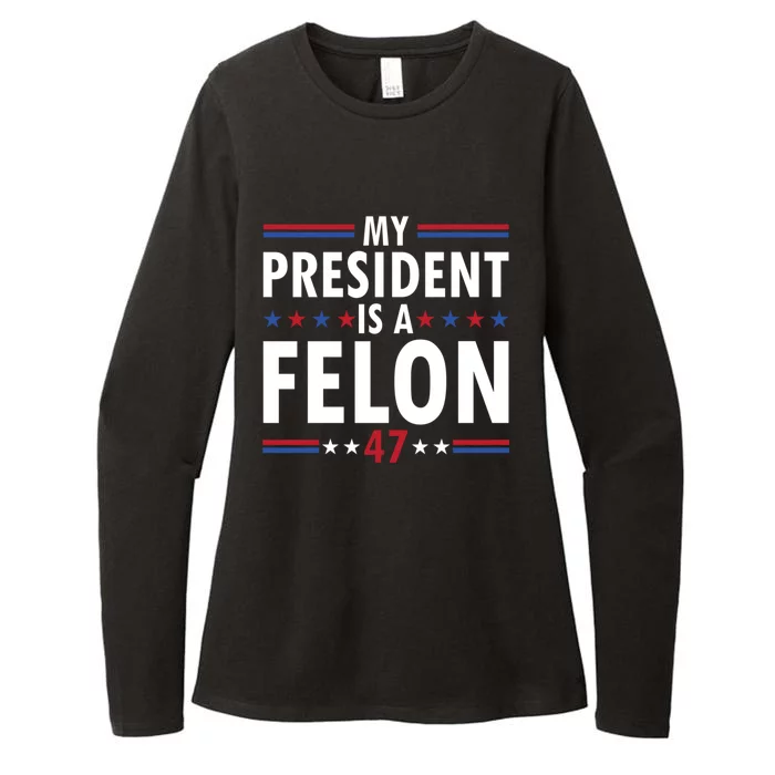 My President Is A Felon Gift Womens CVC Long Sleeve Shirt