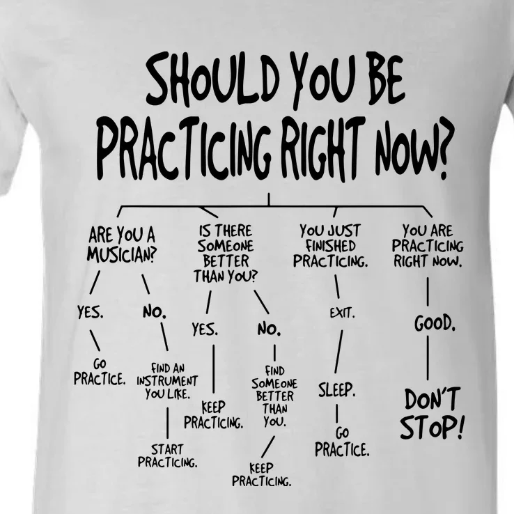 Music Practice Instrument Algorithm Funny Christmas Gift V-Neck T-Shirt