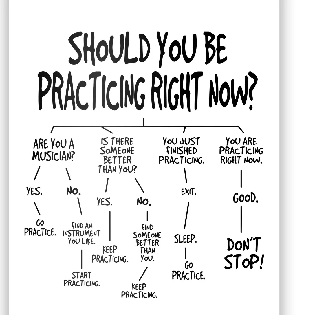 Music Practice Instrument Algorithm Funny Christmas Gift Poster