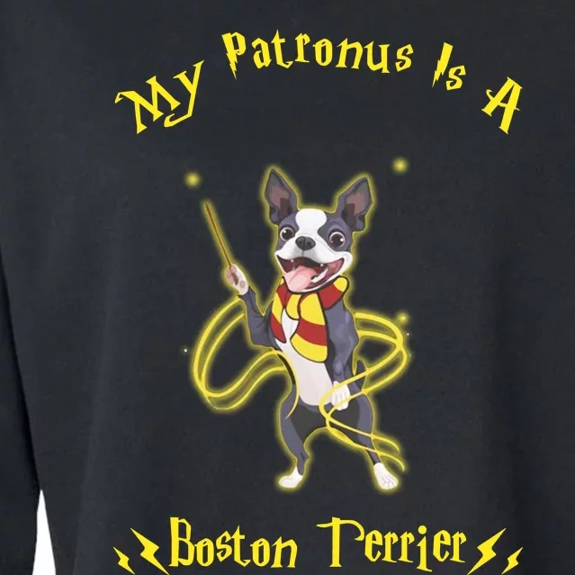 My Patronus Is A Boston Terrier Cropped Pullover Crew